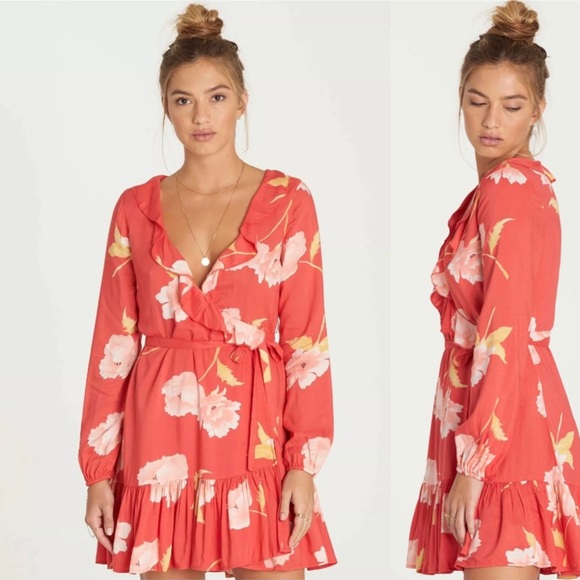 Lulus Dresses & Skirts - Billabong Ruff Girls Club Wrap Dress